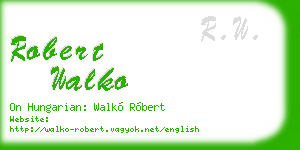 robert walko business card
