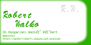 robert walko business card